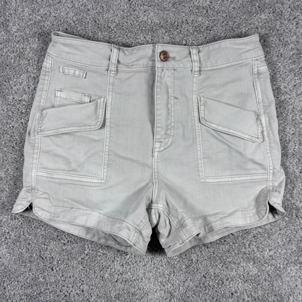 Anthropologie Pilcro Shorts Womens Size 27 Stone High Rise‎ Utility Pockets